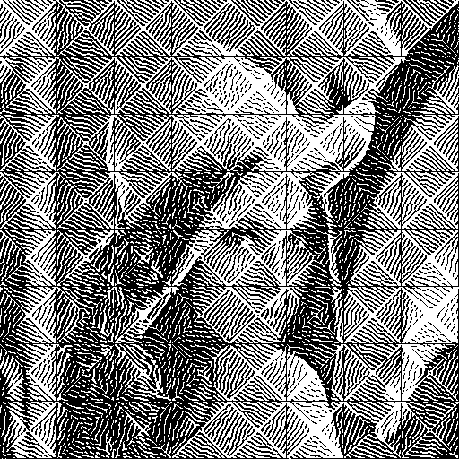 lenna with zebra effect halftone